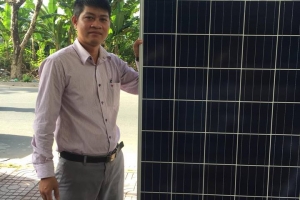Hệ thống điện năng lượng mặt trời  trên mái nhà 3,1kwp tại KDC An Khánh