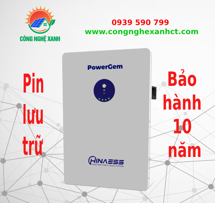 Pin lưu trữ HINAESS POWERGEM 51.2V 100A