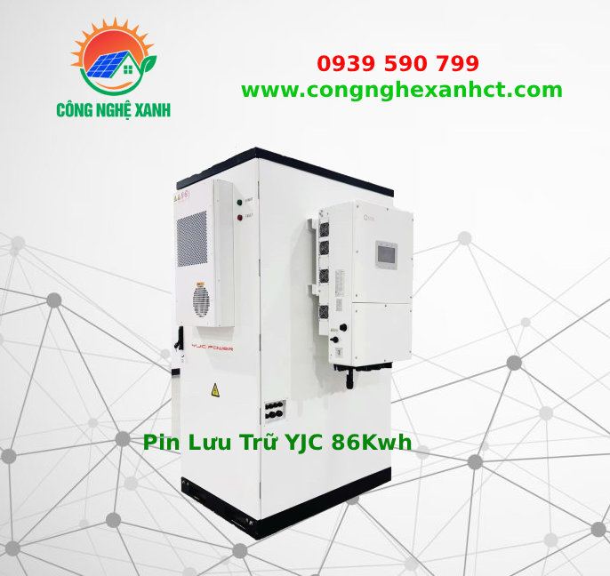 Hệ Thống Pin Lưu Trữ Áp Cao YJC POWER 86 KWH làm mát bằng Không Khí Dạng Tủ Cabinet