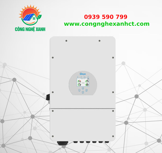 Inverter Hybrid Deye có lưu trữ 08kw 3 pha | Biến tần có lưu trữ deye 08kw