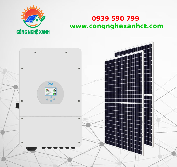 HỆ THỐNG ĐIỆN MẶT TRỜI HÒA LƯỚI CÓ LƯU TRỮ 08KWP