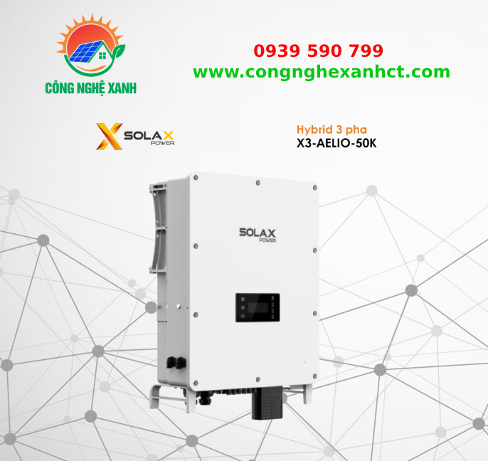 Inverter hybrid SolaX 49.9kW 3 Phase (X3-AELIO 49.9K) | Biến Tần SolaX 49.9kW 3 Pha